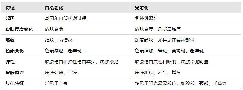 自然老化和光老化的区别插图(1) 自然老化和光老化的区别插图(1)